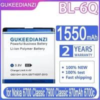 ราคา สําหรับ Nokia 6700 คลาสสิก 7900 คลาสสิก 6700c 1550mAh BL-6Q แบตเตอรี่โทรศัพท์มือถือยาวนาน (56912152285)