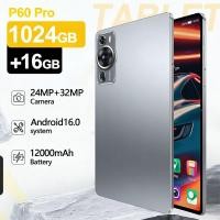 ราคา ✅CODแท็บเล็ต P60 Pro 10.1 นิ้ว 16GB+1024GB แบต12000mAh กล้อง24MP+32MP Android16.0 หน้าจอ IPS HD 4G โทรได้ (55061800237)