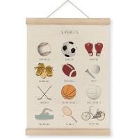 ราคา MAQIKA โปสเตอร์กีฬากรอบไม้แขวน,กีฬา Wall Art,กีฬาฟุตบอล Wall Decor,กีฬาเบสบอลบาสเกตบอลผ้าใบ Wall Art สีโปสเตอร์กีฬาสําหรับ Man Cave เด็ก Bo (46207767472)