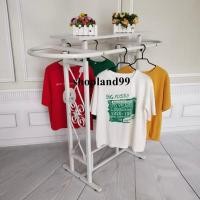 ราคา ราวแขวนเสื้อผ้า ราวเหล็ก ราววินเทจ ท็อบไม้ กว้าง1.2เมตร 1ตัว (25894185517)