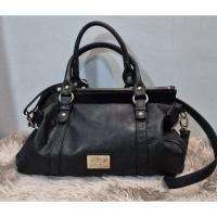 ราคา กระเป๋าถือและสะพายข้างได้anne klein(สีดำ)มือสอง size13 (40504800231)