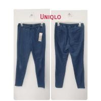 ราคา Uniqlo กางเกงยีนส์ มือสอง ทรงสกินนี่ เอวยางยืดรอบ ผ้ายืด Size S, M, L, XL (18755959219)