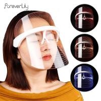 ราคา ForeverLily 3 Color LED Light Therapy Face Mask Beauty Instrument Facial SPA Acne Wrinkle Removal Skin Rejuvenation Mois (48959831216)