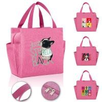 ราคา Foldable Bento Bag (Large) Portable Insulated Large Capacity Bento Bag Insulated Canvas Fashion Lunch Bag Dog Printing (54862084068)