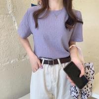 ราคา เสื้อยืดแฟชั่นสีม่วงพาสเทล (5675071163)