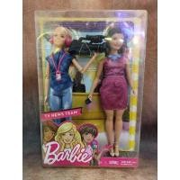 ราคา TV News Team Barbie Doll ตุ๊กตาบาร์บี้แท้ กล่องคู่ สาวอวบ บอดี้ข้อต่อ (21906428942)