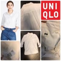 ราคา เชิ้ต uniqlo สีขาว ผ้า oxford แท้ (2801354851)