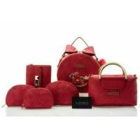 ราคา Merah Victoria Beckham hersie Bag สีแดง (9036149760)