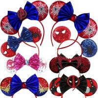 ราคา Disney Marvel Spiderman Ear Headband for Adults Mickey Mouse Ears Hairbands Women Bows Hair Accessories Girls Avengers H (26326646360)