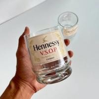 ราคา แก้ว Hennessy แก้วตัดจากขวด แก้วสวยๆงานฝีมือ DIY (40069180146)