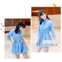 ราคา เดรสยีนส์ ผูกเอว เก๋ๆ มี3สี งานป้าย (1846393414)