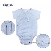 ราคา absorba ชุดบอดี้สูทเด็กอ่อนแขนสั้น size3-6เดือน สีฟ้า (12740497800)