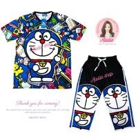 ราคา New(พร้อมส่ง)ชุดเซ็ต เสื้อยืดคอกลม+กางเกงขาห้าส่วน(ผ้าไมโครพิมพ์ลาย) (18522958261)