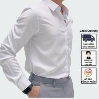 ราคา Gozin Clothing เสื้อเชิ้ตสํานักงานทรงเข้ารูปเกาหลีสําหรับผู้ชายแขนยาวผ้าไหมมันวาวคุณภาพสูง (42058814602)