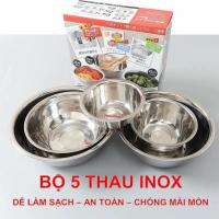 ราคา ชุดชามสแตนเลส 5 ชิ้น ทํา ใน ญี่ปุ่น สําหรับผสมสลัด ตีแป้ง เก็บอาหาร (45561666923)