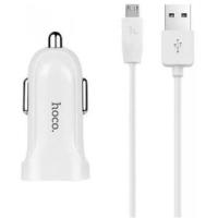 ราคา หัวชาร์จมือถือ ในรถยนต์ +สาย USB port car charger set with Micro HOCO Z2 ของแท้ (22581138982)