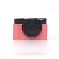 ราคา เหมาะสําหรับ Sony การ์ดสีดํา RX100M7 เคสหนัง m6 กระเป๋ากล้อง RX100 M2 M3 M4 เคสกล้อง Handle (56162033449)