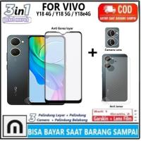 ราคา LAYAR 3in1 กระจกนิรภัยแพคเกจ Vivo Y18 4G Y18 5G Y18e 4G คลุมทั้งหมด Anti-Scratch Glass ป้องกันหน้าจอ Hp ป้องกันหน้าจอกระจกหนา Anti-Shatter (49612137619)