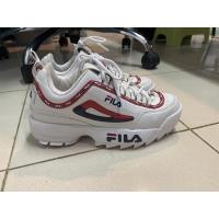 ราคา [ส่งต่อ][รองเท้าผ้าใบมือสอง] รองเท้าผ้าใบส้นตึก fila ของแท้ พรีจากเมกา size 38 (แนะนำ 23-23.5 cm) (19066152840)