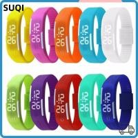 ราคา SUQI นาฬิกา LED, สายซิลิโคนนาฬิกาข้อมือเด็กแบบนุ่ม, แฟชั่นจอแสดงผลดิจิตอลนาฬิกาสปอร์ตนักเรียนกันน้ํา (58156750636)