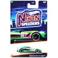 ราคา ของแท้ 1:64 รถโมเดลสเกล Hot Wheels Corvette C7 Z06 สีเขียวนีออน (43872350437)