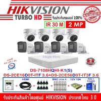 ราคา Hikvision 2MP DS-2CE16D0T-ITF3.6(4)+DS-2CE56D0T-IT3F3.6(4) DVR รุ่น DS-7108HQHI-K1(S)(1)+อุปกรณ์ชุด H2SJB/AC (2145694674)