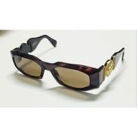 ราคา แว่นตากันแดด ของแท้มือสอง Vintage Gianni Versace Sunglasses 414A COL.900 Brown Gold Medusa made in italy (47905934988)