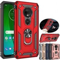 ราคา สําหรับ Motorola Moto G7 / G7 Plus Heavy Duty Armor ทหาร-เกรดป้องกันกรณีพร้อมขาตั้งแหวน (29809606040)