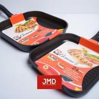ราคา กระทะนอนสติ๊กปิ้ง-ย่าง gemini 24-28 cm กระทะสี่เหลื่ยม ตราหัวม้าลาย (8166402691)