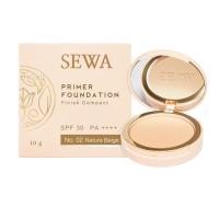 ราคา แป้งพัฟเซวา แป้งไพรเมอร์ผสมรองพื้น SEWA Primer Foundation Finish Compact Spf30 Pa++++ (22888690951)