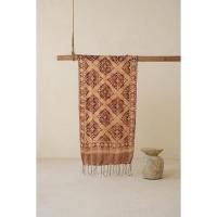 ราคา BATIK RATU - ผ้าพันคอผ้าบาติกผ้าไหมสีน้ําตาล 2 (41805746743)
