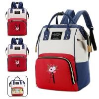 ราคา Backpack Waterproof Travel Supplies Babybag Outdoor Travel Mommy Bag Large Capacity Organizing Bag Flower Black Series (43181656030)