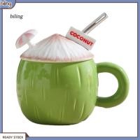 ราคา {บิลิง} ถ้วยกาแฟเซรามิคมะพร้าวรูปร่างแก้วกาแฟที่มีฝาปิดจับมินิร่มฟางทนอุณหภูมิสูงฤดูร้อน เครื่องดื่ม (55161045659)