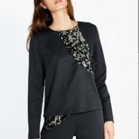 ราคา Krystal sequin Top เสื้อแขนยาว จาก Pomelo (2041191230)