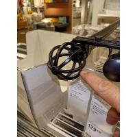 ราคา IKEAshopping TALKBARSMAL 2ชิ้น หัวสวม ราวม่าน ดำ เหล็กทรงกลมลายโปร่ง (29784135783)