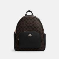 ราคา COACH Outlet Court Backpack in Signature Canvas (28128564498)
