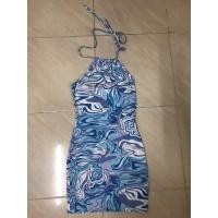ราคา Shein XS เดรสสายฝอ รัดรูป ผูกคอ (13609809848)