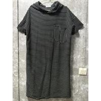 ราคา เดรส/เสื้อตัวยาว สีดำลายขวางขาว มีฮู้ด (52809838464)