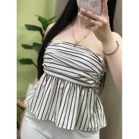 ราคา ส่งต่อเกาะอกลายริ้วสีขาว (27107686738)