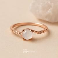 ราคา Nitty's Gems | แหวนเงิน925 พลอยมูนสโตน ชุบพิงค์โกลด์ 18K (44169347424)