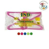 ราคา (1แพ็ค)ไม้แขวนเสื้อ ลวดหุ้มพลาสติก Cloth Hanger รุ่น189 (28693658201)