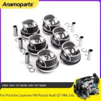 ราคา Engine Parts Piston Rings Set Fit 3.6 L GAS For Porsche Cayenne VW Passat CC Touareg Audi Q7 VR6 3. (40028845633)