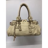 ราคา กระเป๋ามือสอง ของแท้ Chloe (โคเอ่) หนังแท้ สีครีม ขนาด 14 นิ้ว พร้อมส่ง (17781559106)