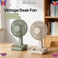 ราคา DUOJUAN พัดลมตั้งโต๊ะ, พัดลมไฟฟ้าแบบชาร์จไฟเงียบ, มุมวินเทจปรับได้ 5 เกียร์ความเร็ว 2000mAh Mini Air Circulator สําหรับโฮมออฟฟิศห้อง (42281453683)