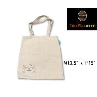 ราคา Tully's Coffee Tote Bag กระเป๋าผ้าดิบ ลายปักสวยๆทั้งสองด้าน สีผ้าดิบ (24517372672)