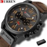 ราคา Curren men watch fashion casual waterproof quartz watch leather strap military style 8314 (13808799833)