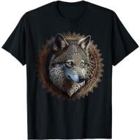 ราคา Wolf Mandala Animal Lovers Art Animal Wolf เสื้อยืด (27782317584)