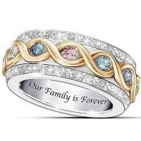 ราคา Young18k Gold Full Diamond Two-Color Ring Forever Family แหวนแต่งงานสมบัติสีสันสดใส20260427 (52359555975)