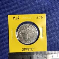 ราคา Special Lot No.60280 ปี1967 บราซิล 50 CENTAVOS เหรียญสะสม เหรียญต่างประเทศ เหรียญเก่า หายาก ราคาถูก (16256149199)