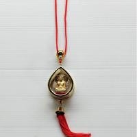 ราคา พระแขวนหน้ารถ หลวงพ่อเงิน ในกรอบขอบทองรูปหยดน้ำ (12740952039)